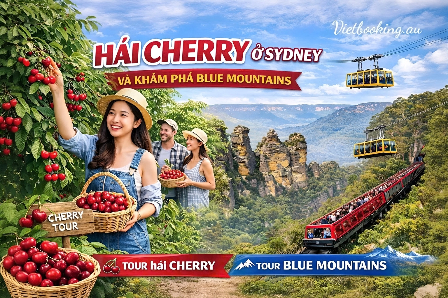 Việt booking - VietBooking - Vbooking - Hái Cherry Tại Sydney - Trải Nghiệm Không Thể Bỏ Lỡ