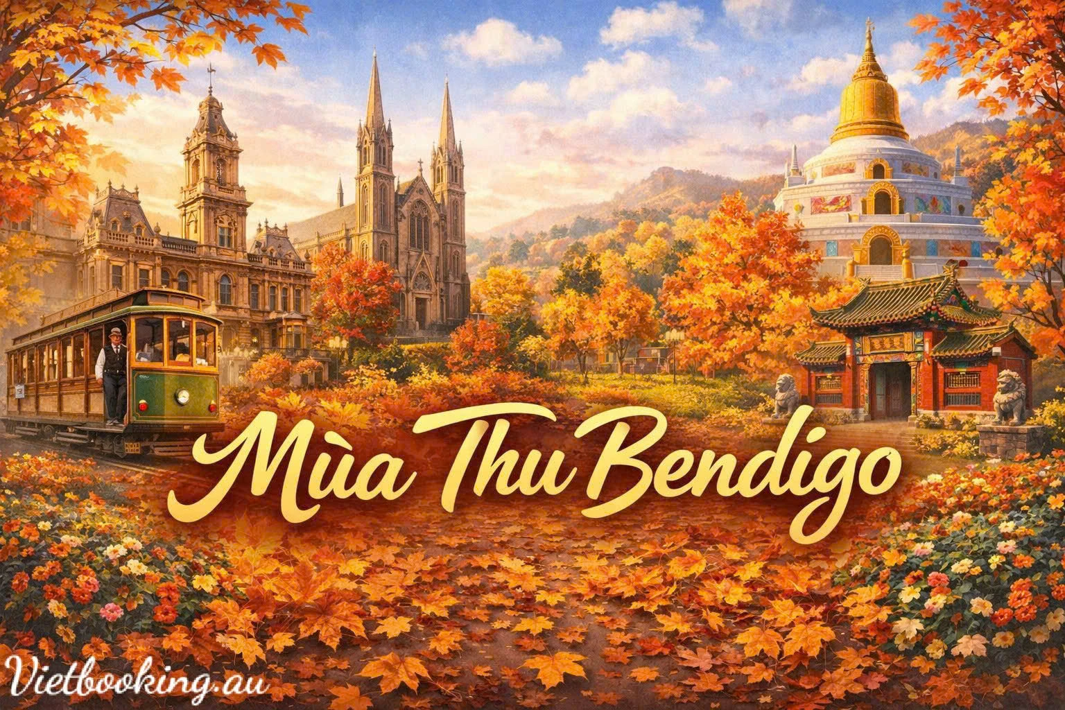 Bendigo mùa thu – Vẻ đẹp cổ kính giữa lòng nước Úc
