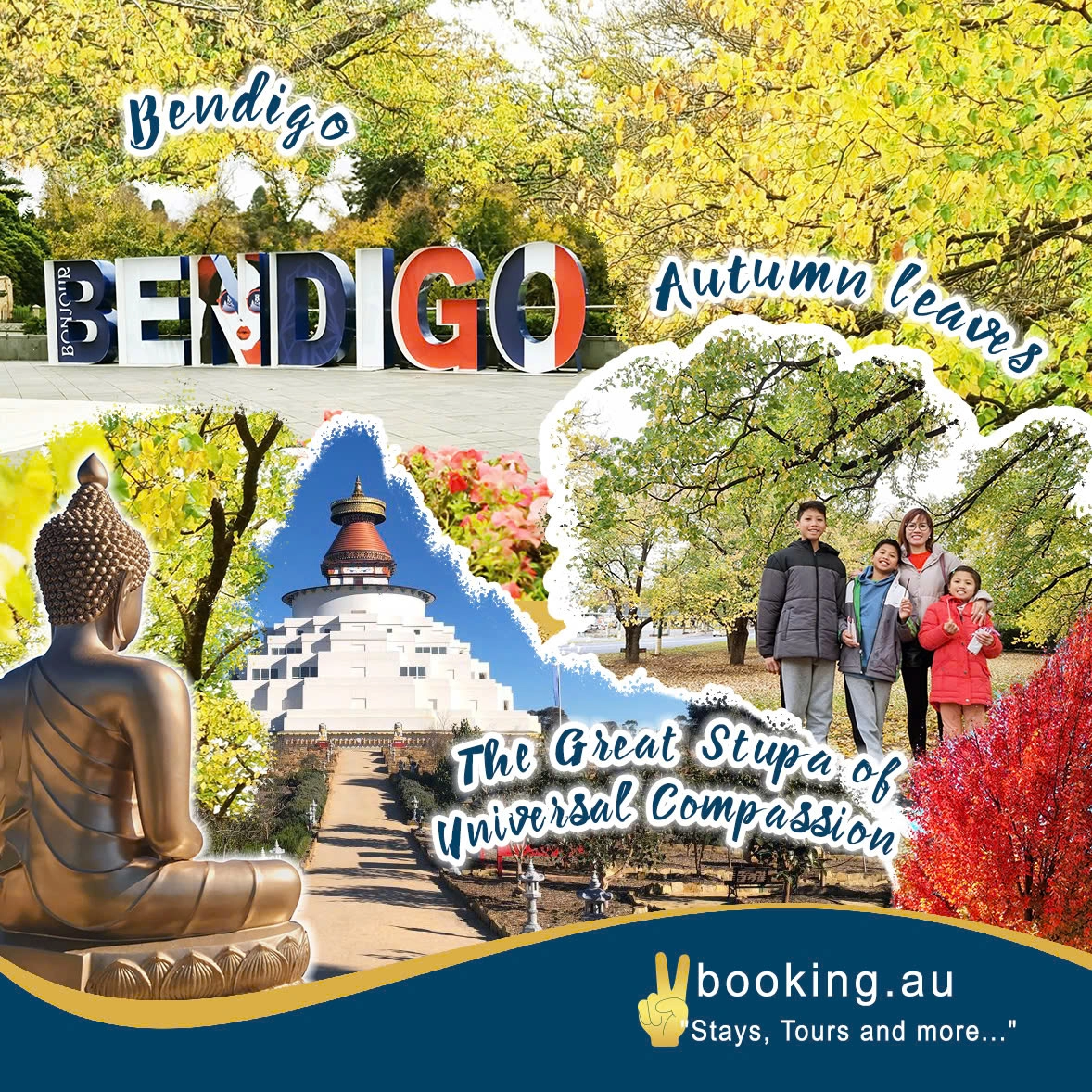 The Jade Buddha Temple in Bendigo and flowers