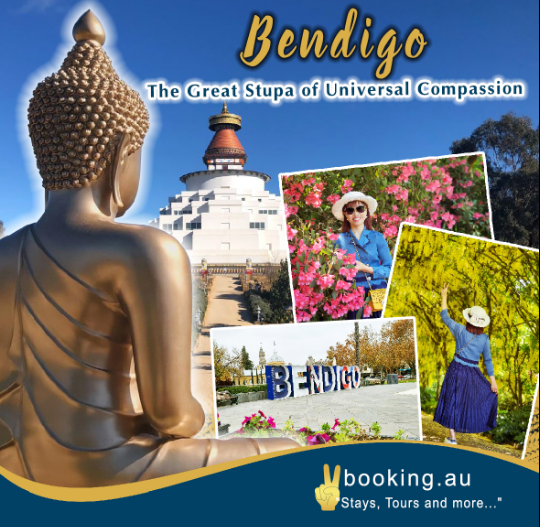 The Jade Buddha Temple in Bendigo and the Canola Flower Fields